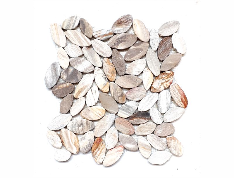 SLICED OVAL FOSSIL TILE